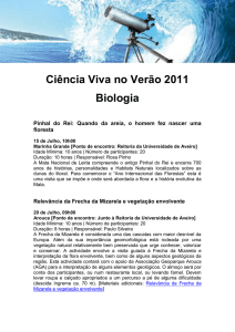 Ciência Viva no Verão 2011 Biologia