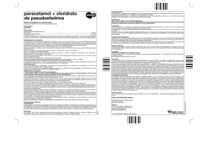 paracetamol + cloridrato de pseudoefedrina