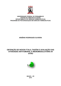 obtenção de novos ftalil-tiazóis e avaliação das atividades