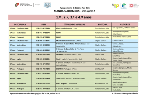 Manuais Escolares (2016-2017) - Agrupamento de Escolas Ruy Belo