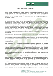 EAB Saúde Ocupacional PAIRO E INCAPACIDADE LABORATIVA