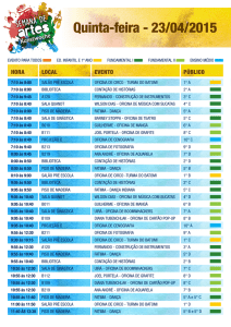 Quinta-feira - 23/04/2015