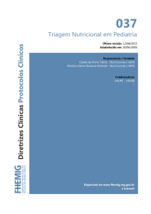 Triagem Nutricional em Pediatria