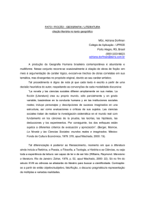 FATO / FICÇÃO - GEOGRAFIA / LITERATURA citação literária no