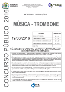 CONCURSO PÚBLICO 2016 MÚSICA - TROMBONE