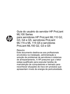 Guia do usuário do servidor HP ProLiant ML100 Series