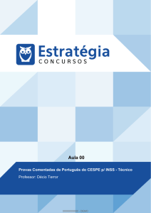 Provas Comentadas de Português do CESPE p/ INSS