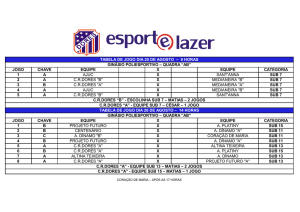 3ª rodada - 20 de agosto.