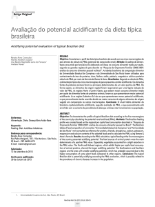 Avaliação do potencial acidificante da dieta típica brasileira
