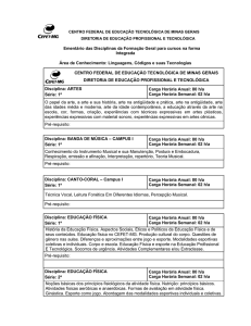 Ementário das Disciplinas da Formação Geral para cursos na forma