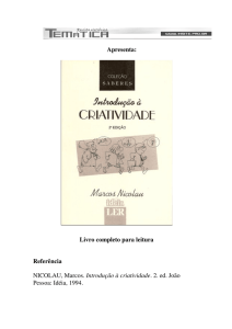 Introdu&ccedil;&atilde;o &agrave; criatividade