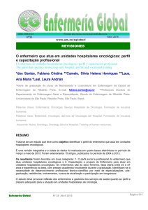 O enfermeiro que atua em unidades hospitalares oncológicas: perfil