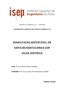 reabilitação sustentável em edifícios habitacionais com valor histórico