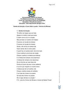 Samba da benção e Como dizia o poeta – Vinicius de Moraes