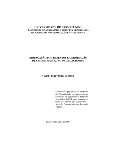 Propagação por rebentos e germinação de - PPGAgro