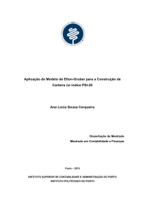 Aplicação do Modelo de Elton-Gruber para a Construção de