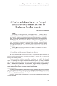 O Estado e as Políticas Sociais em Portugal: discussão teórica e
