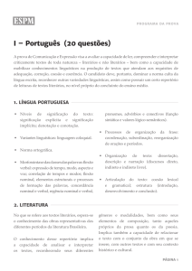 Programa de Prova - Manual do Candidato ESPM