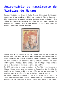 Aniversário de nascimento de Vinícius de Moraes