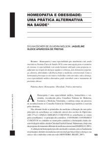 homeopatia e obesidade: uma prática alternativa na saúde