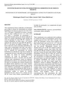 FITOTOXICIDADE DE EXTRATOS HIDROFÓBICOS E