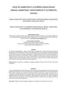 crise na argentina e as empresa binacionais (brasil