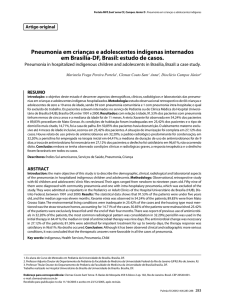 Pneumonia em crianças e adolescentes indígenas