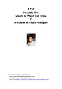 Sensor de vácuo do tipo termoresistor - IFGW