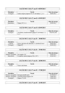 LIÇÃO DE CASA 5º ano B