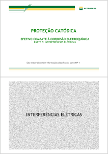 PROTEÇÃO CATÓDICA INTERFERÊNCIAS ELÉTRICAS
