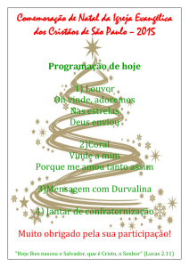 Comemoração de Natal da Igreja Evangélica dos Cristãos de São