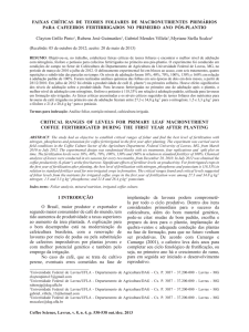 530faixas críticas de teores foliares de - Coffee Science