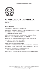 O Mercador de Veneza - British Council | Brasil