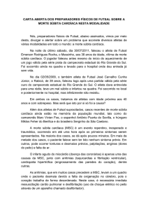 carta aberta - Federação Paranaense de Futsal