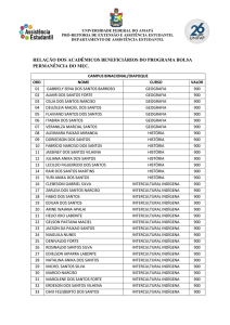 relação dos acadêmicos beneficiários do programa bolsa