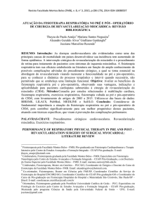 atuação da fisioterapia respiratória no pré e pós