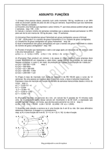 função e intervalos