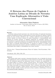 O Retorno dos Fluxos de Capitais `a América Latina na