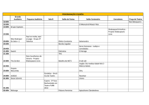 PROGRAMAÇÃO COLMÉIA Grande Auditório Pequeno Auditório
