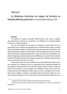 As dinâmicas territoriais no espaço de fronteira na fachada atlântica