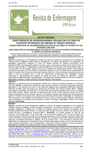 CARACTERIZAÇÃO DE MICROORGANISMOS ISOLADOS EM