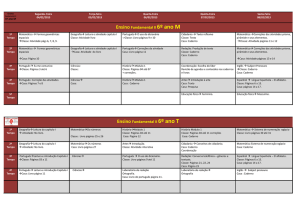 Ensino Fundamental II 6º ano M Ensino Fundamental II 6º ano T