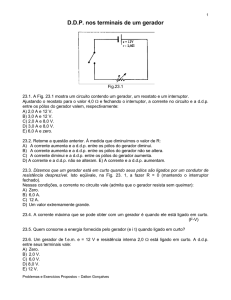 D.D.P. nos terminais de um gerador