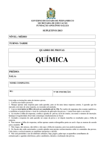 QUÍMICA - Ensino Médio - Secretaria de Educação de Pernambuco
