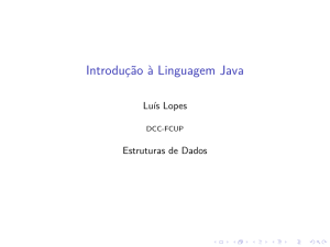 Introdução à Linguagem Java