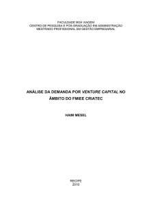 análise da demanda por venture capital no