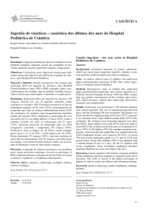 Ingestão de cáusticos - Acta Pediátrica Portuguesa