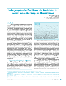 Integração de Políticas de Assistência Social nos Municípios
