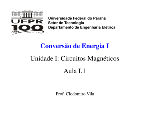Conversão de Energia I Unidade I: Circuitos Magnéticos Unidade I