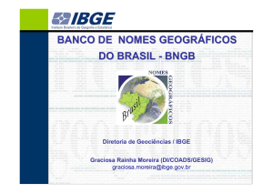 bngb - Banco de nomes geográficos